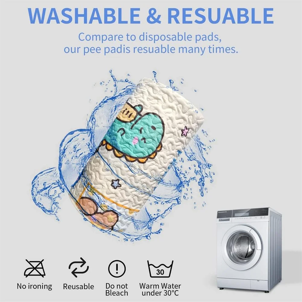 پد ادرار سگ قابل شستشو، پد ادرار بزرگ حیوانات خانگی، زیرانداز پنبه ای نرم و قابل شستشوی چند منظوره برای خواب در فضای باز