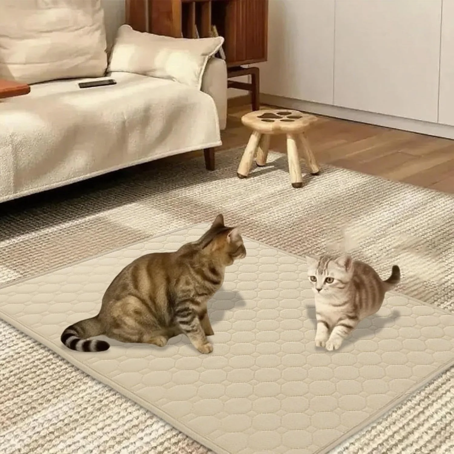 پد ادرار سگ، پد ادرار سگ قابل شستشو، پد دستشویی گربه | محافظ ضد نشت ادرار، پد بستر گربه برای توله سگ، بچه گربه کوچک، متوسط، بزرگ، داخل خانه، بیرون از خانه، خانه، پارک بازی، کف، مسافرت، خواب