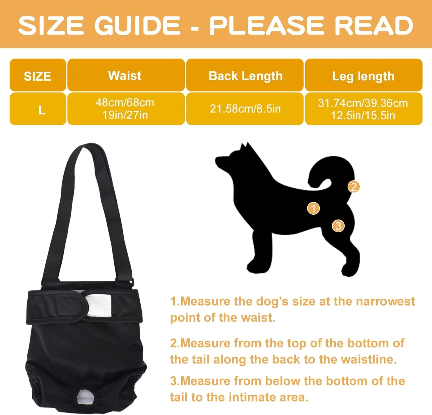 پوشک سگ ماده قابل شستشو - ایده آل برای گرما، پوشک سگ ماده با بند، برای سگ های فحل، ادرار و بی اختیاری، بسته 3 عددی، مناسب دور کمر 32-39 سانتی متر