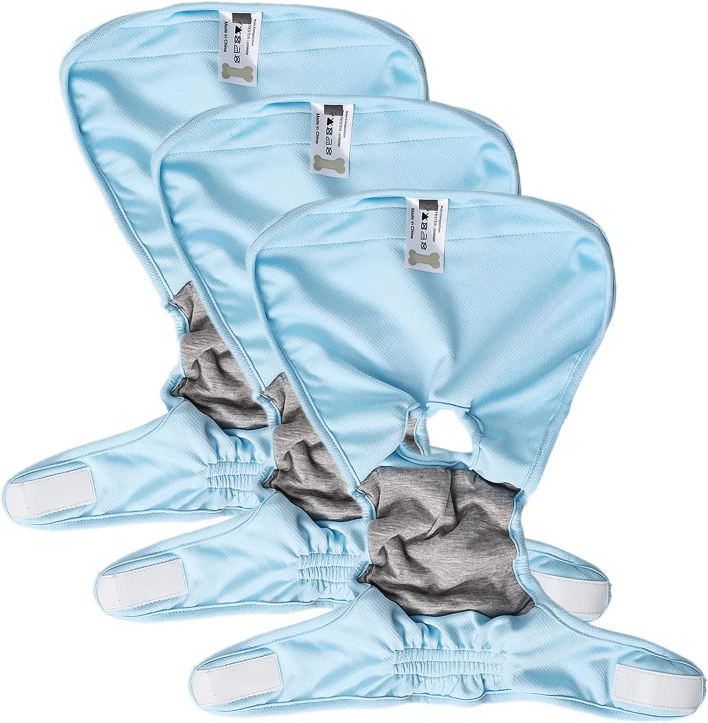 پوشک های پارچه ای قابل شستشو برای سگ های ماده، پوشک سگ ماده قابل استفاده مجدد، پوشک سگ ماده تنفسی، بسته 3 عددی پوشک های پارچه ای قابل شستشو برای سگ های ماده، پوشک سگ ماده قابل استفاده مجدد، پوشک سگ ماده تنفسی، بسته 3 عددی