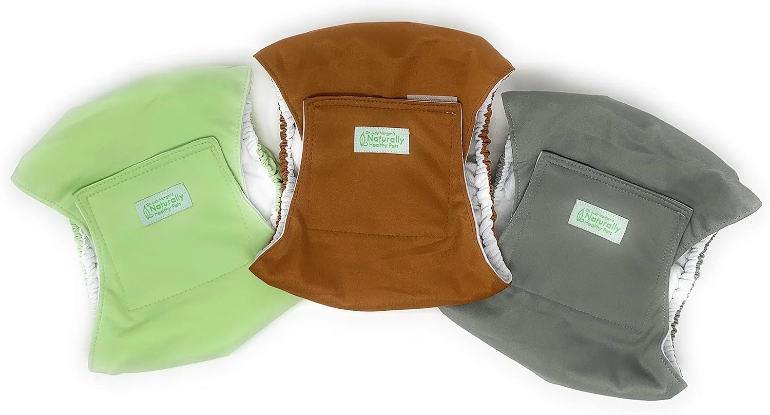 Washable Male Dog Diaper Belly Band wrap Solid Colors (Large)