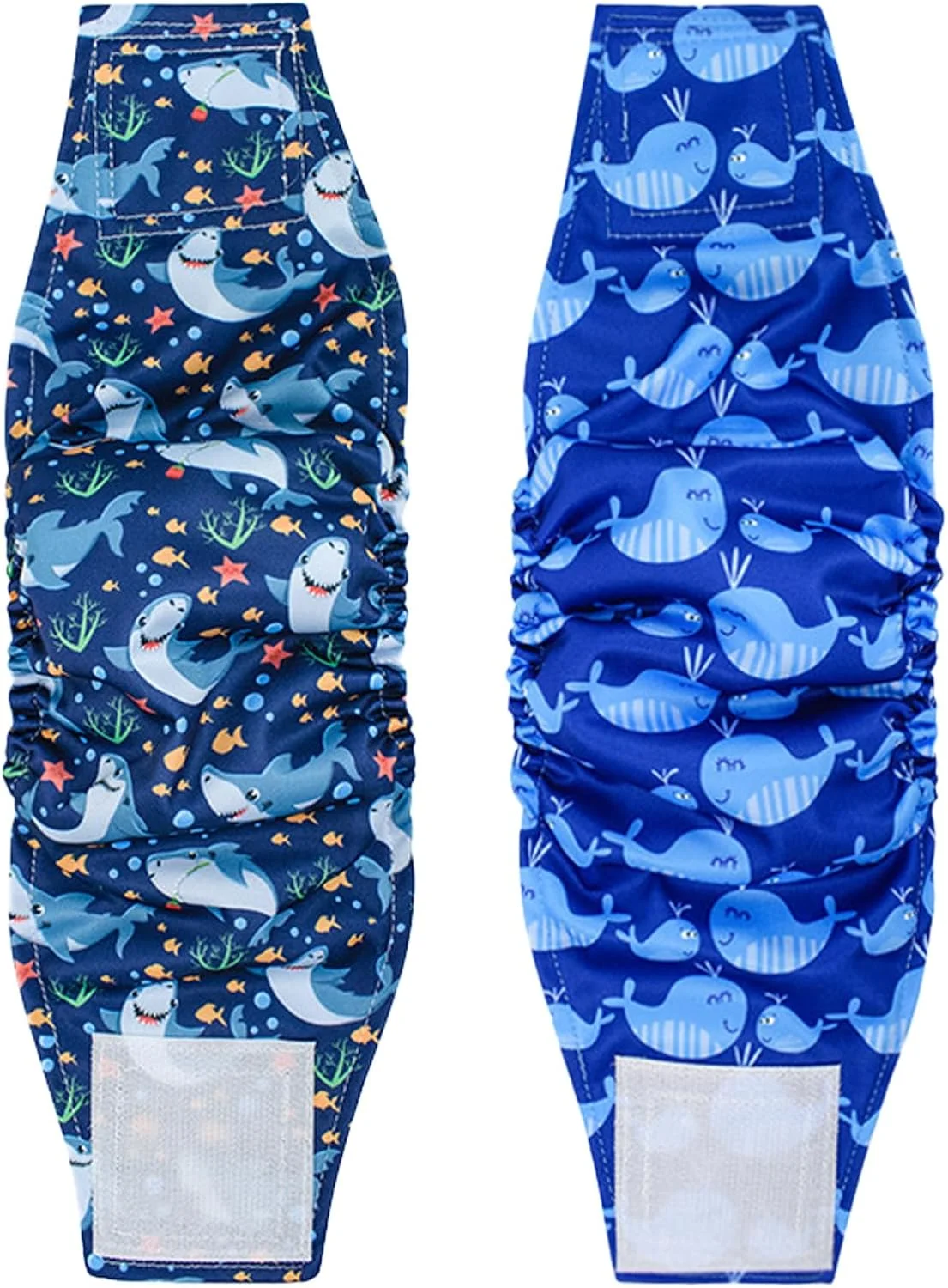 پوشک سگ نر قابل شستشو، نوارهای شکمی جاذب با کمر قابل تنظیم، قابل استفاده مجدد، قابل شستشو، برای سگ های متوسط​​، متوسط، بسته 2 عددی