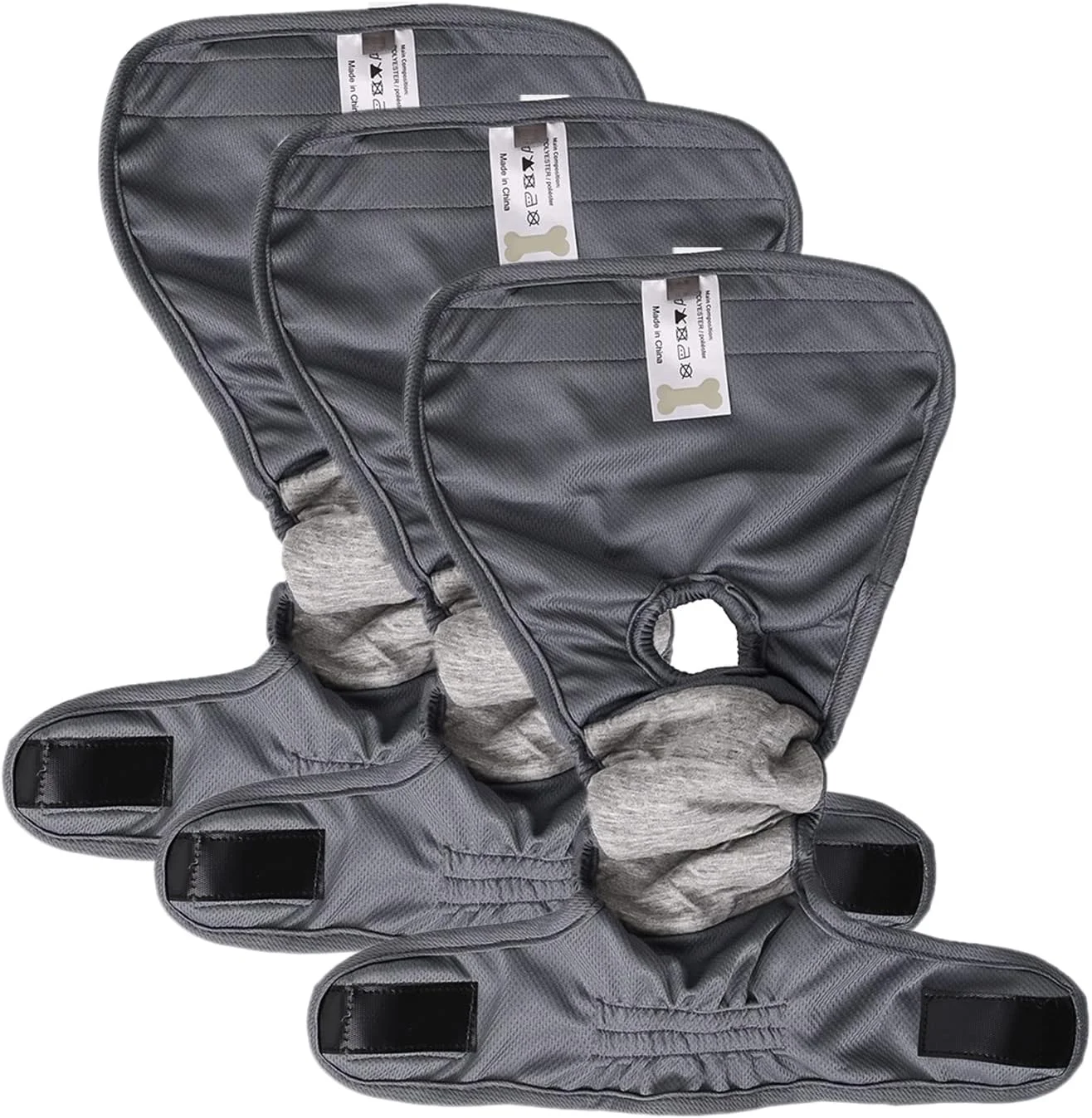 پوشک های پارچه ای سگ ماده قابل شستشو، پوشک سگ ماده قابل استفاده مجدد، پوشک سگ ماده تنفسی، بسته 3 عددی