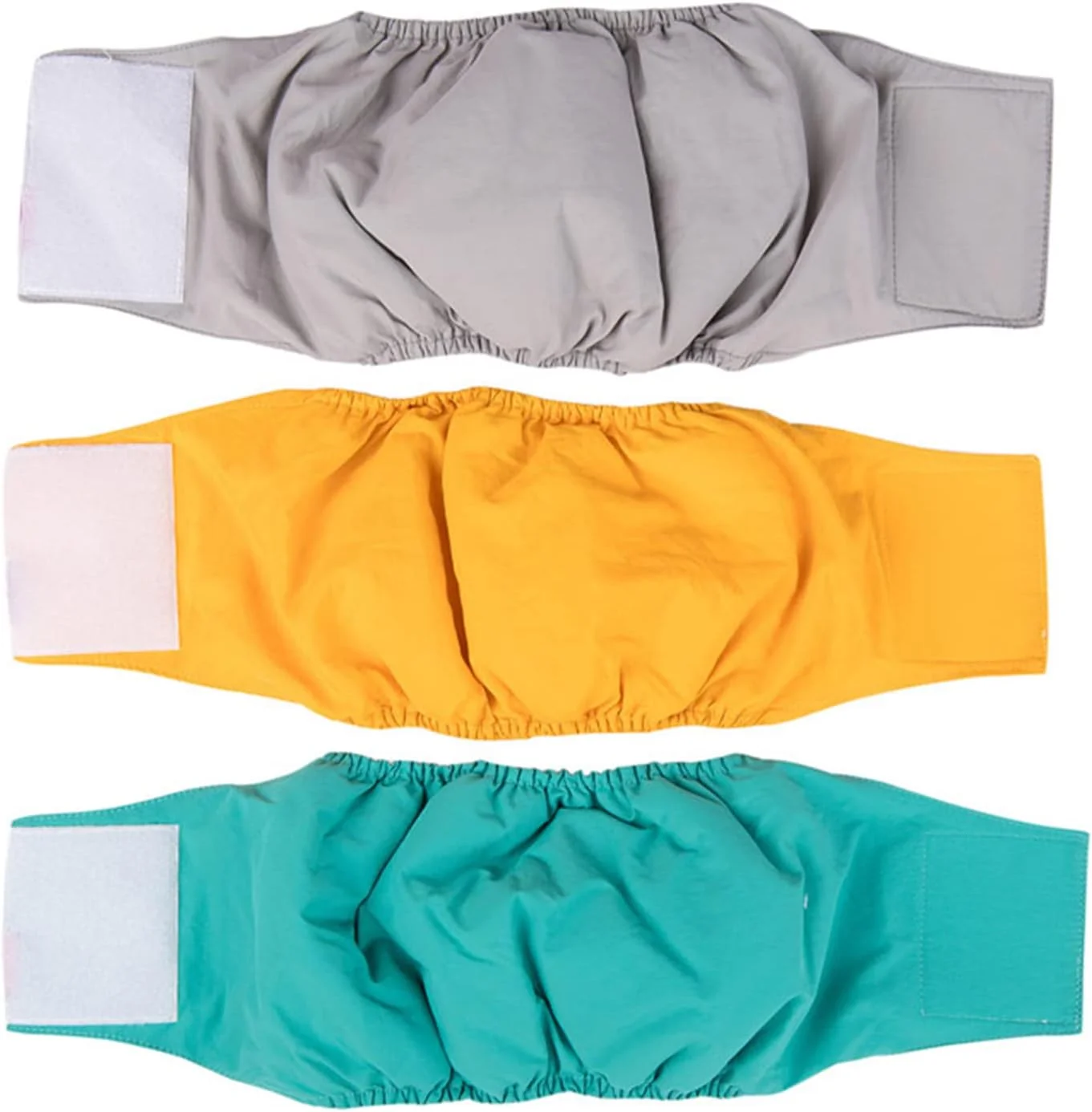 ست 3 عددی پوشک سگ نر قابل شستشو، پوشک بادوام سگ با بند چسبی قابل تنظیم، نوار شکمی ضد آب و قابل استفاده مجدد برای سگ های نر