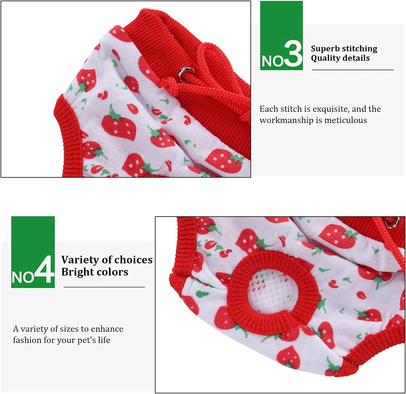 پوشک خوک قابل شستشو، پوشک خوک ماده با بند قابل تنظیم، شلوار فیزیولوژیکی خوک خانگی، لباس زیر بهداشتی خوک با طرح توت فرنگی، پوشک های قابل استفاده مجدد