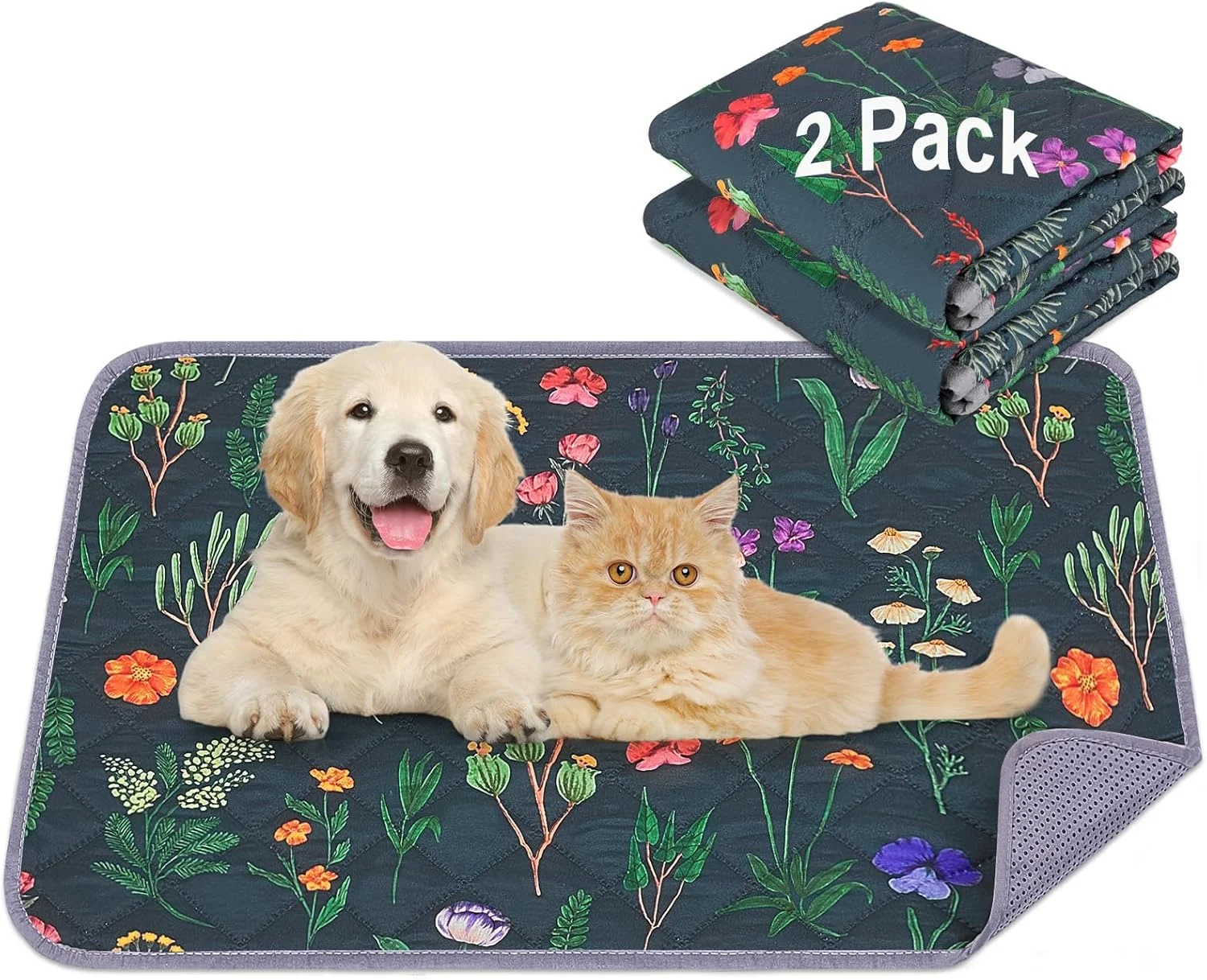 پدهای ادرار شوی برای سگ ها، بسته 2 عددی پدهای ادرار فوق العاده جاذب برای سگ ها پدهای ادرار قابل استفاده مجدد برای سگ ها بزرگ 100% ضد آب پدهای توله سگ پدهای آموزشی حیوانات خانگی برای دستشویی، پارک بازی، جعبه، مبل، ماشین، 18 اینچ در 24 اینچ پدهای ادرار شوی برای سگ ها، بسته 2 عددی پدهای ادرار فوق العاده جاذب برای سگ ها پدهای ادرار قابل استفاده مجدد برای سگ ها بزرگ 100% ضد آب پدهای توله سگ پدهای آموزشی حیوانات خانگی برای دستشویی، پارک بازی، جعبه، مبل، ماشین، 18 اینچ در 24 اینچ