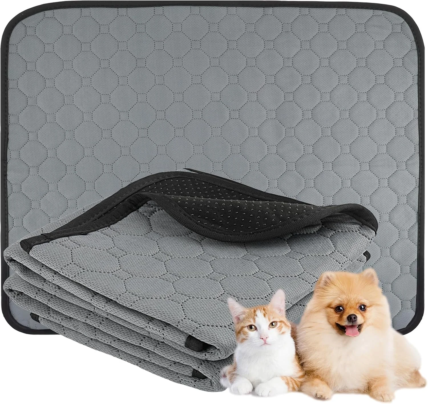پک 2 عددی پد سگ قابل شستشو، 100 x 75 سانتی متر، زیرانداز فوق العاده جاذب پی پی برای سگ ها، پدهای آموزش سگ قابل استفاده مجدد، پتوی سگ، ضد آب، ضد لغزش، زیرانداز سگ برای کف، مبل، ماشین، مسافرت