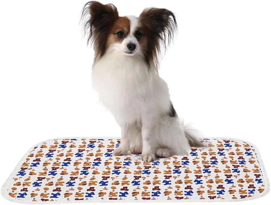 پد ادرار سگ قابل شستشو 2 عددی، پدهای آموزشی قابل استفاده مجدد با جذب سریع (قهوه ای)