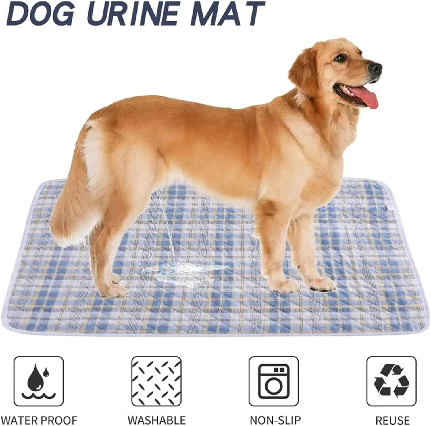 پد ادرار قابل شستشو برای سگ، جاذب و قابل استفاده مجدد، طرح چهارخانه، زیرانداز آموزش حیوانات خانگی، روکش صندلی مناسب منزل و فضای باز، پد توالت سگ (آبی روشن، 50x70 سانتی متر) پد ادرار قابل شستشو برای سگ، جاذب و قابل استفاده مجدد، طرح چهارخانه، زیرانداز آموزش حیوانات خانگی، روکش صندلی مناسب منزل و فضای باز، پد توالت سگ (آبی روشن، 50x70 سانتی متر)