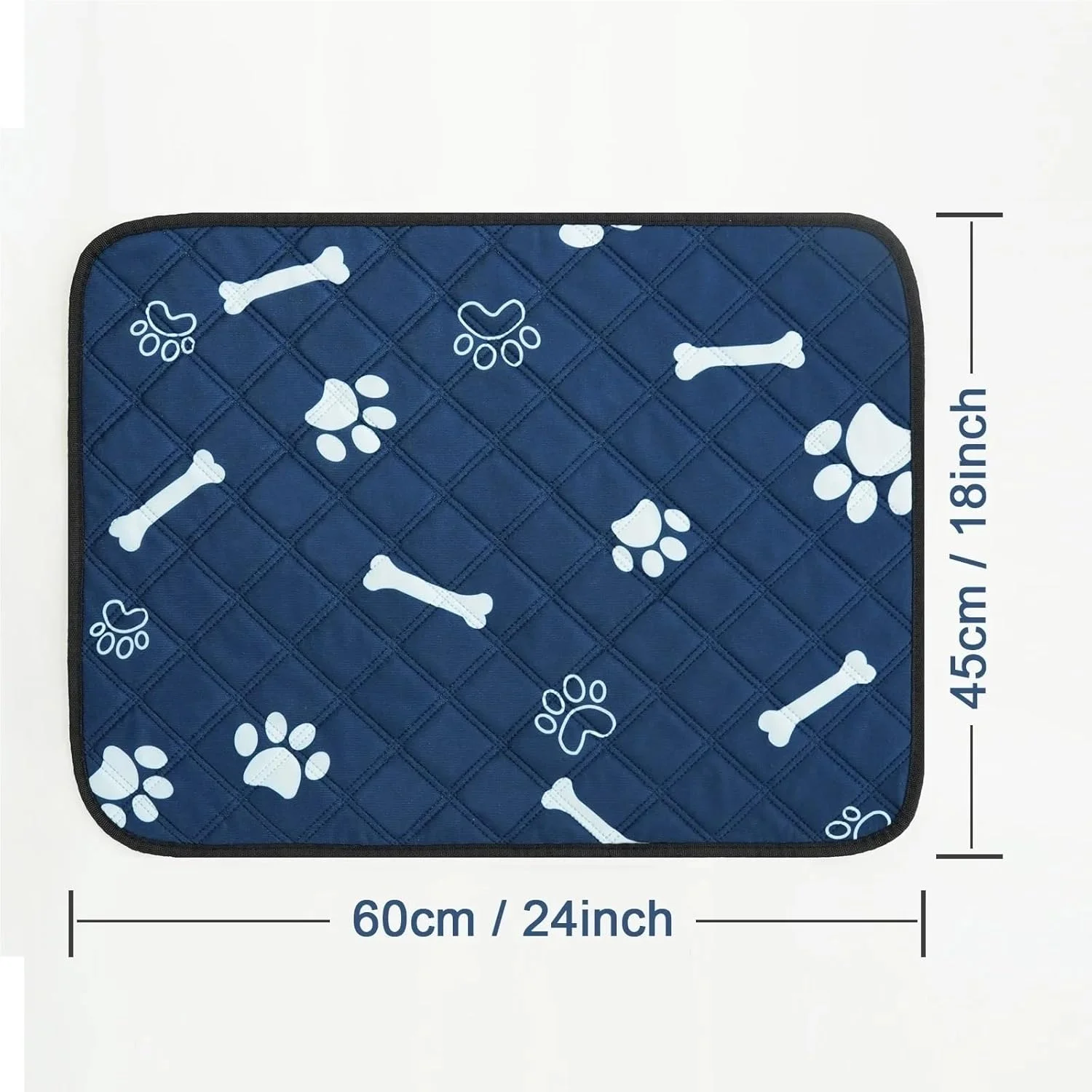 پد ادرار سگ قابل شستشو، پد ادرار سگ جاذب و ضد نشت، پد آموزش ادرار مجدد حیوانات خانگی (60X45cm 4 عدد)