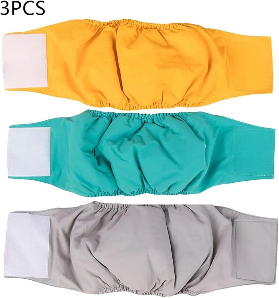 شورت بهداشتی سگ نر قابل شستشو با جذب بالا، شورت سگ سایز S، 3 عدد لباس سگ، شورت سگ