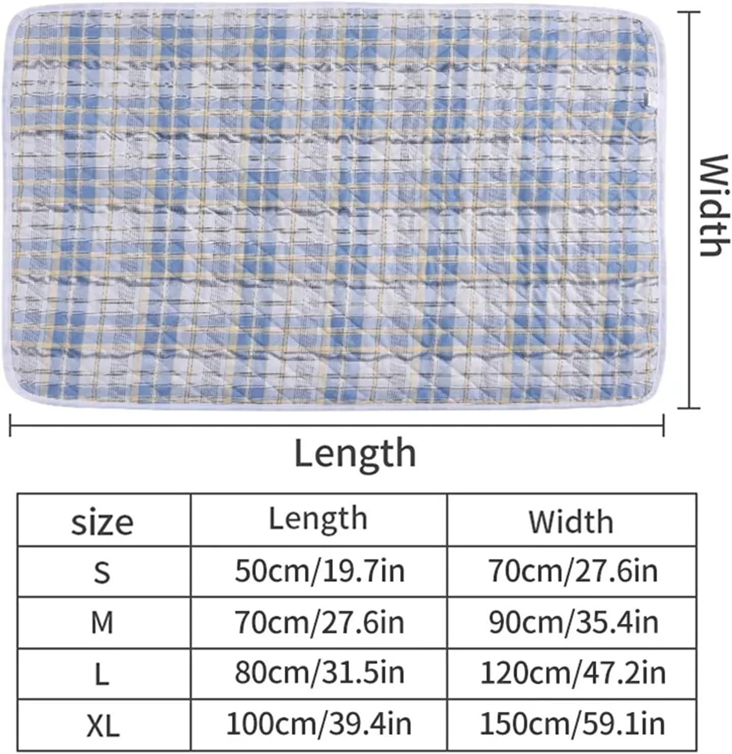 پد ادرار قابل شستشو برای سگ، جاذب و قابل استفاده مجدد، طرح چهارخانه، زیرانداز آموزش حیوانات خانگی، روکش صندلی مناسب منزل و فضای باز، پد توالت سگ (آبی روشن، 50x70 سانتی متر) پد ادرار قابل شستشو برای سگ، جاذب و قابل استفاده مجدد، طرح چهارخانه، زیرانداز آموزش حیوانات خانگی، روکش صندلی مناسب منزل و فضای باز، پد توالت سگ (آبی روشن، 50x70 سانتی متر)