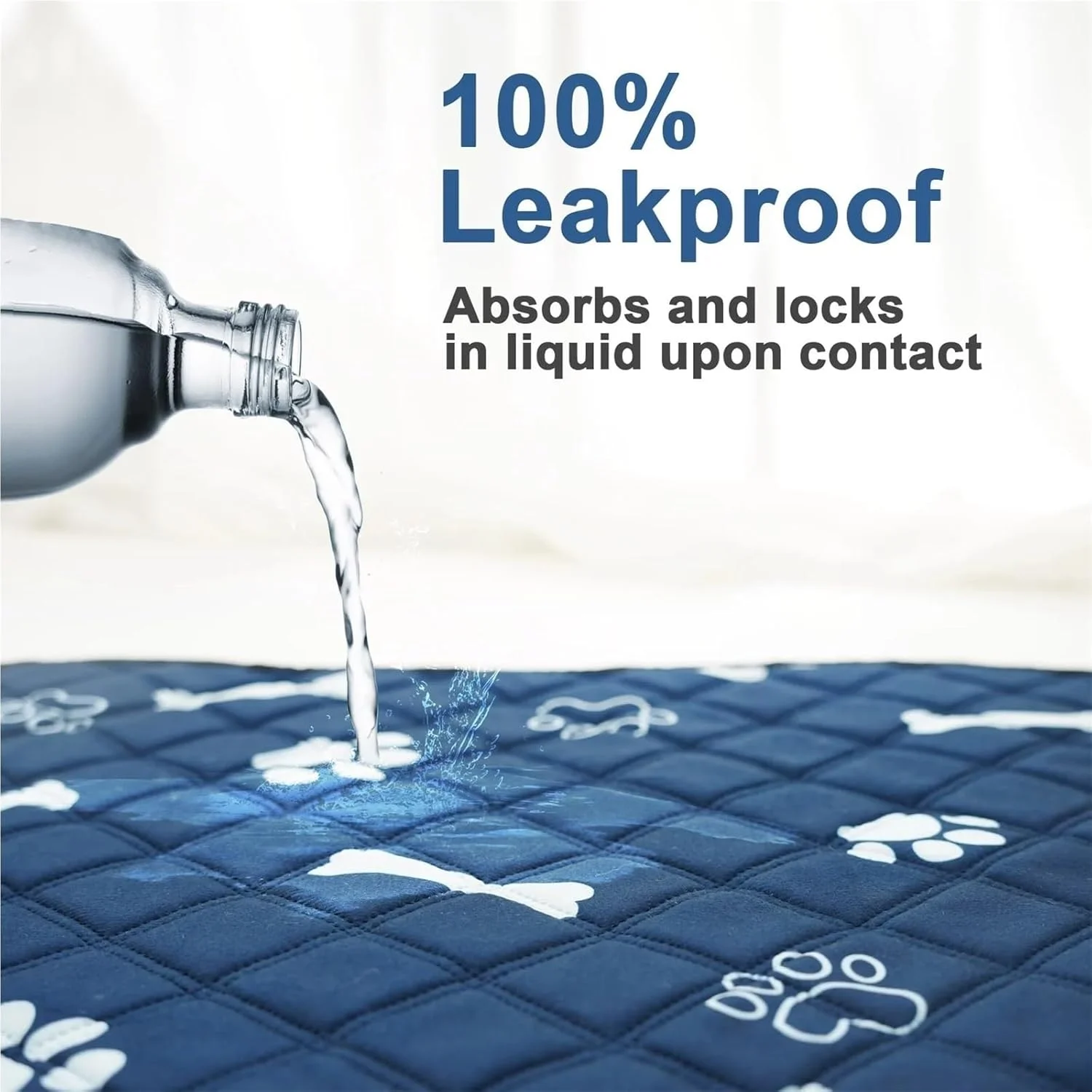 پد ادرار سگ قابل شستشو، پد ادرار سگ جاذب و ضد نشت، پد آموزش ادرار مجدد حیوانات خانگی (60X45cm 4 عدد)