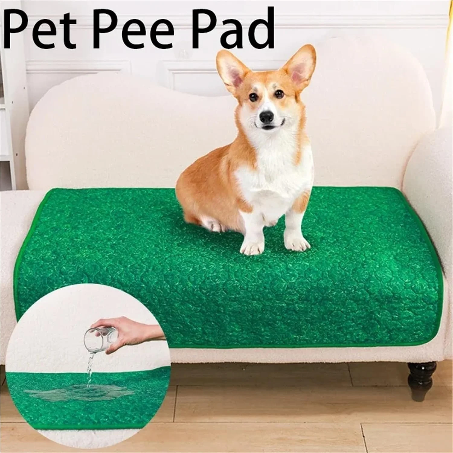 پدهای ادرار شوی سگ، پد ادرار سگ قابل شستشو، جاذب، خشک شونده آسان، تشک ادرار حیوانات خانگی قابل استفاده مجدد، پد ادرار چمن مصنوعی سگ، پد آموزش ادرار توله سگ، تشک صندلی ماشین حیوانات خانگی (46 * 32 سانتی متر) پدهای ادرار شوی سگ، پد ادرار سگ قابل شستشو، جاذب، خشک شونده آسان، تشک ادرار حیوانات خانگی قابل استفاده مجدد، پد ادرار چمن مصنوعی سگ، پد آموزش ادرار توله سگ، تشک صندلی ماشین حیوانات خانگی (46 * 32 سانتی متر)