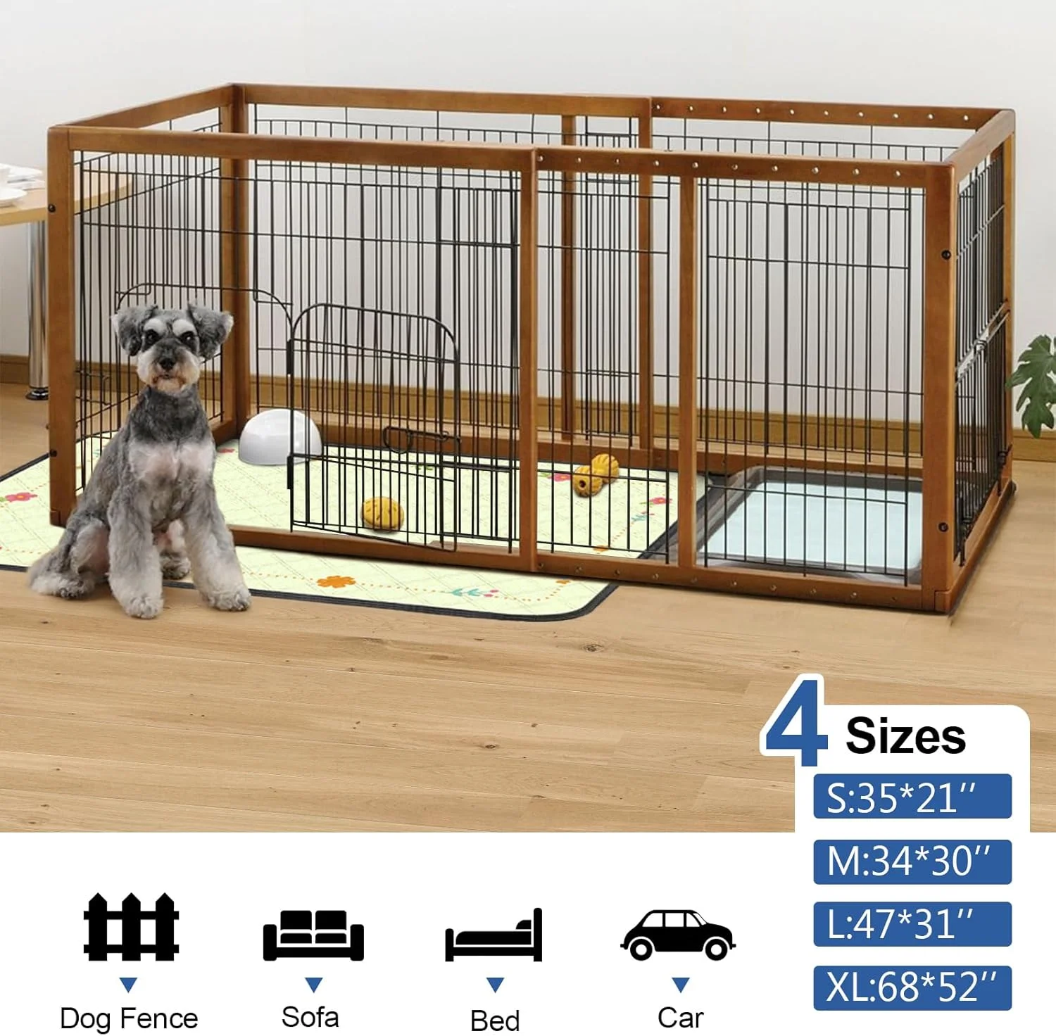 پدهای ادرار شوی سگ، بسته 3 عددی پد توله سگ قابل استفاده مجدد، پدهای آموزش ادرار جاذب و ضد نشت سگ، زیراندازهای آموزشی ضد لغزش مناسب برای ادرار توله سگ، قفس خرگوش، محوطه خوکچه هندی (زرد، S:35:21")