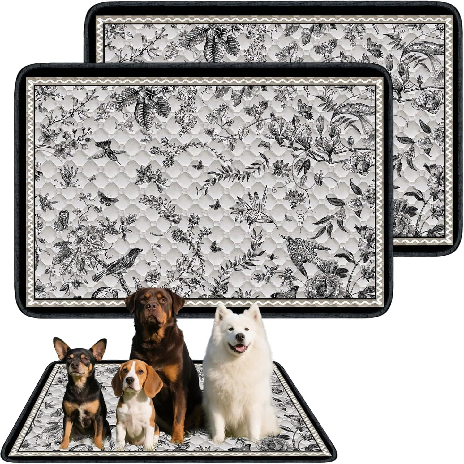 پد ادرار سگ قابل شستشو، 1 عدد پد ادرار قابل استفاده مجدد با قدرت جذب بالا، پد آموزشی قابل شستشو در ماشین لباسشویی، ضد لغزش، ضد نشت، پد دستشویی جاذب برای سگ، گربه، خرگوش، جعبه زایمان، آموزش دستشویی، 60 * 91 سانتی متر