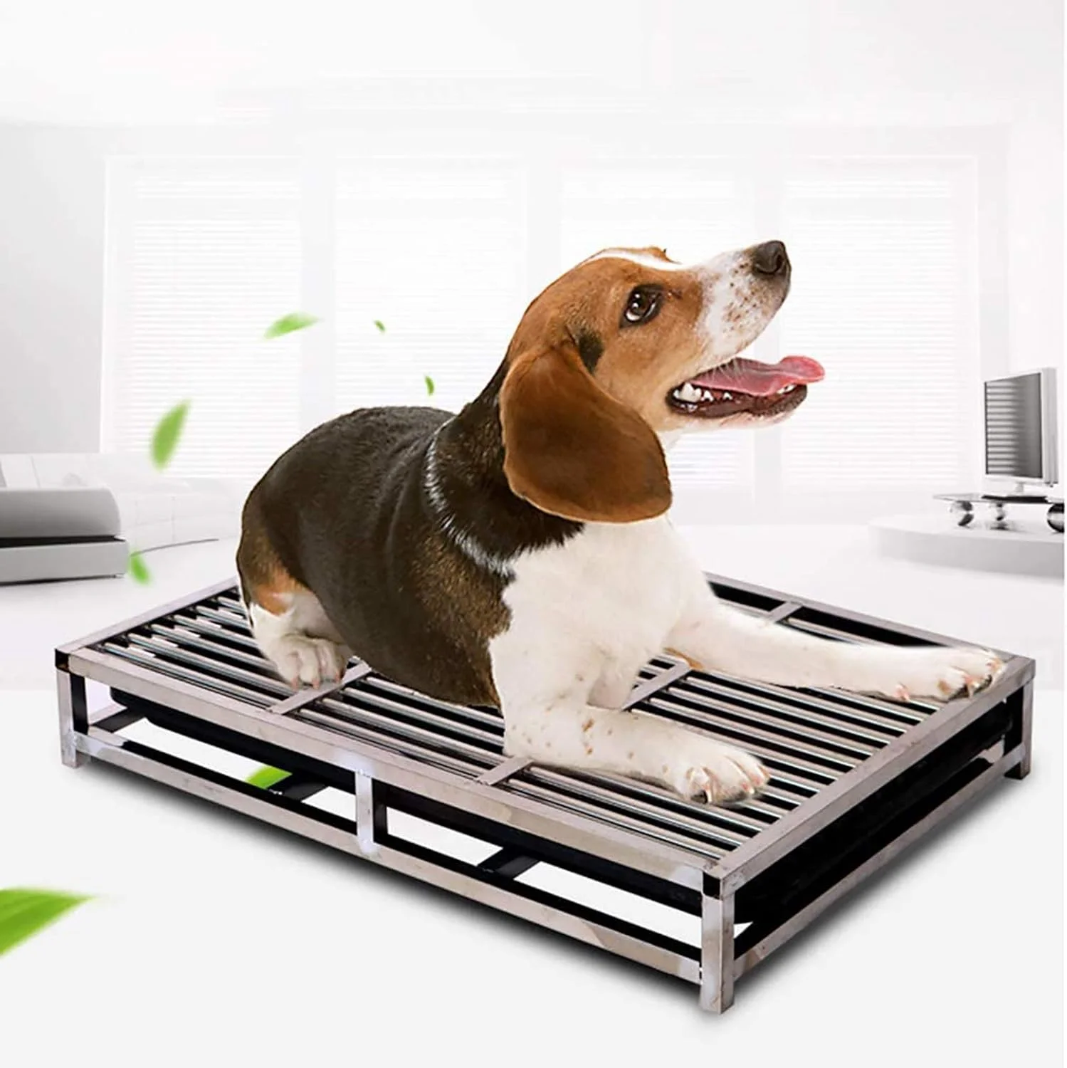 توالت سگ بزرگ WANGPP با کشو، سینی آموزش توالت سگ استیل ضد زنگ، طراحی دو لایه، پاهای حیوانات خانگی شما را خشک و تمیز نگه می دارد (انتخاب های متعدد)