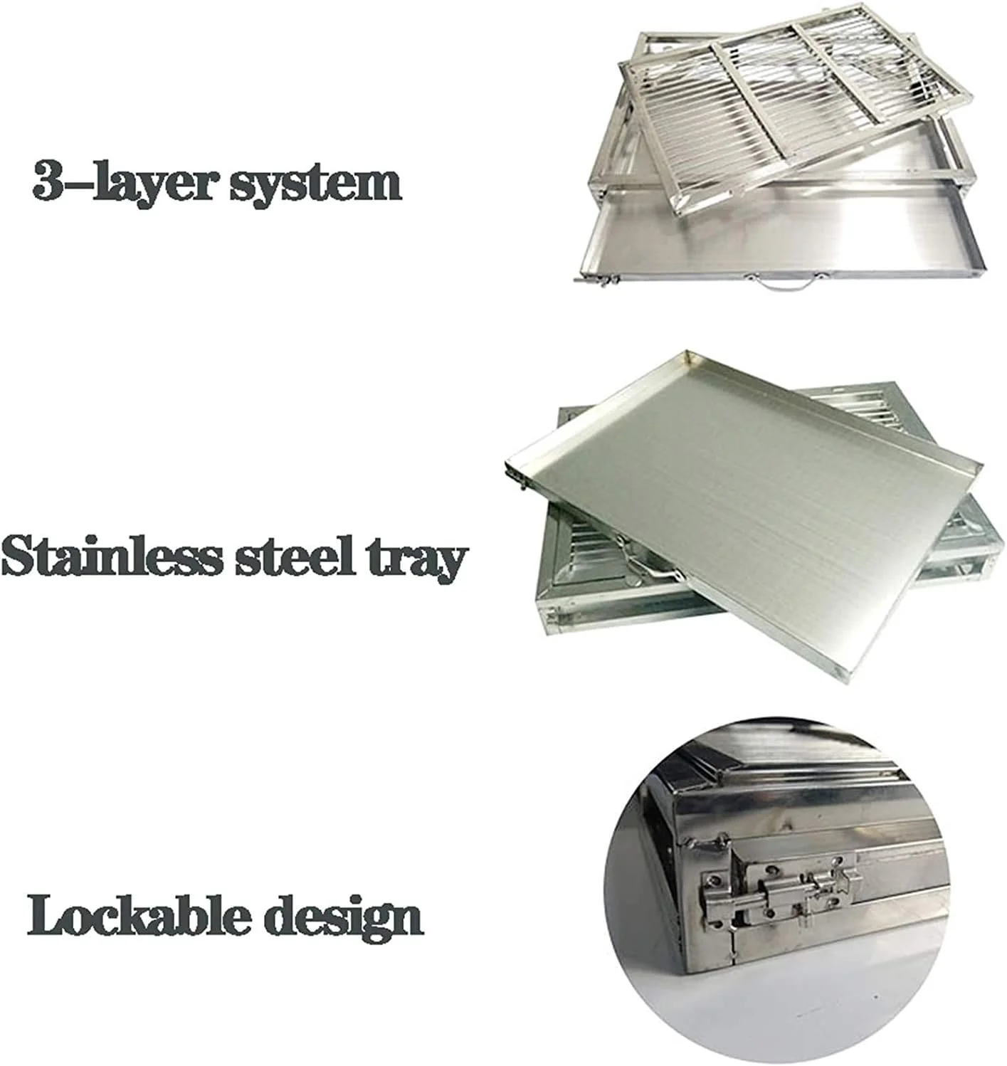 توالت سگ بزرگ WANGPP با کشو، سینی آموزش توالت سگ استیل ضد زنگ، طراحی دو لایه، پاهای حیوانات خانگی شما را خشک و تمیز نگه می دارد (انتخاب های متعدد)