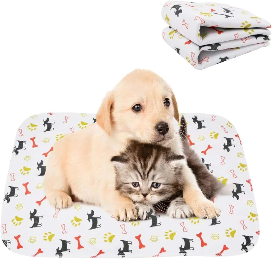 وندو، بسته 2 عددی پد آموزشی سگ، قابل شستشو، قابل استفاده مجدد، فوق العاده جاذب، خشک شونده سریع، ضد آب، سفید