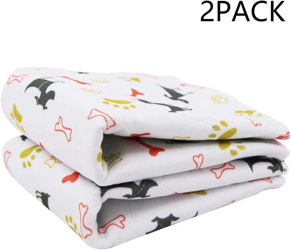 وندو، بسته 2 عددی پد آموزشی سگ، قابل شستشو، قابل استفاده مجدد، فوق العاده جاذب، خشک شونده سریع، ضد آب، سفید