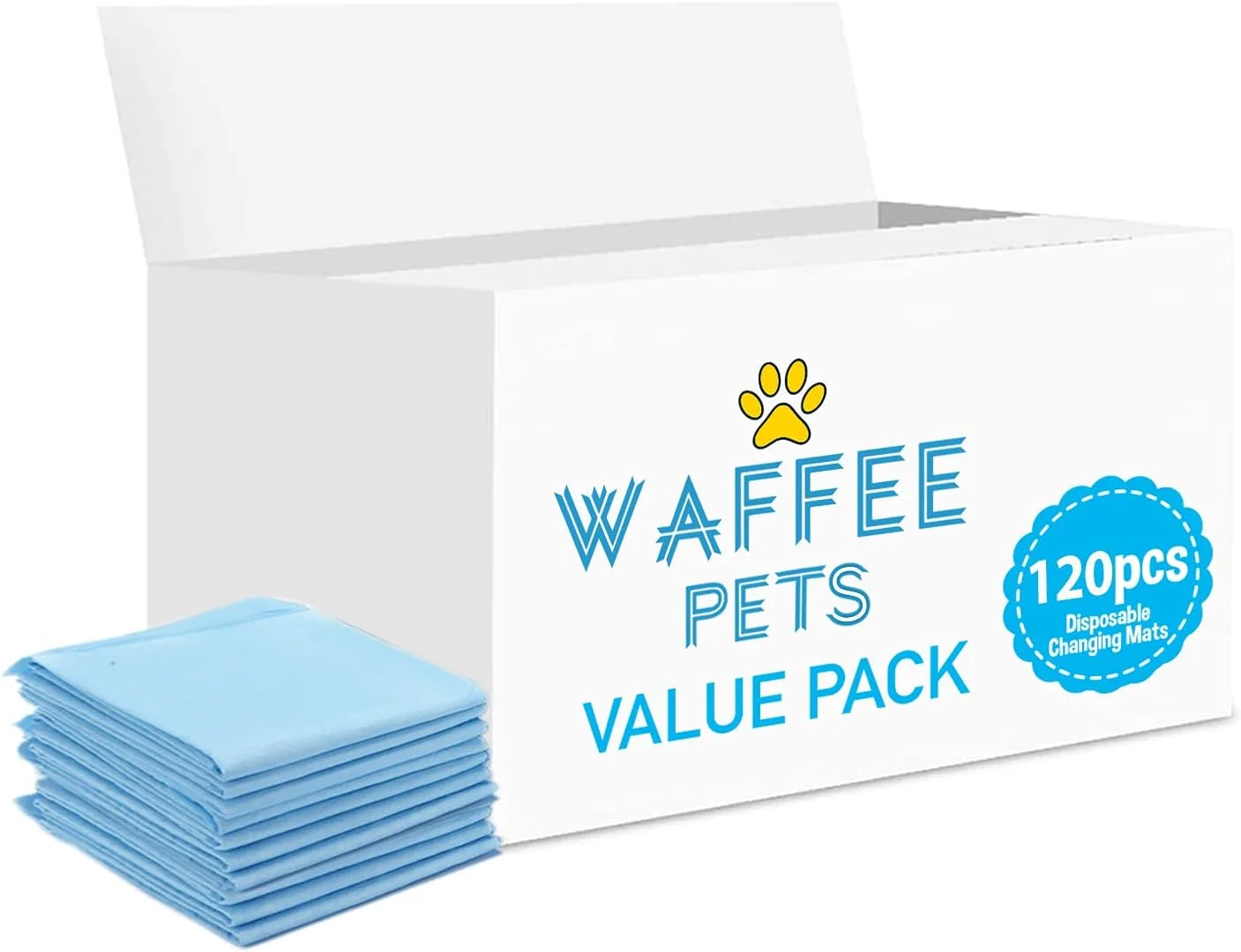 زیرانداز تعویض یکبار مصرف، 120 عدد، پد جاذب سریع خشک شونده و ضد نشت برای آموزش توالت، پد، پد آموزش ادرار سگ و گربه