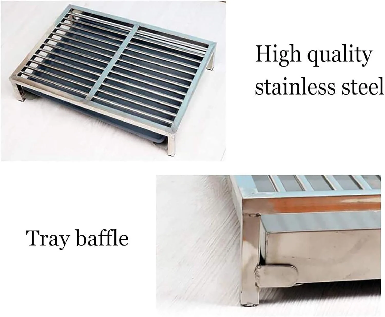 توالت سگ خانگی، توالت آموزش حیوانات خانگی ضد لغزش داخلی، توالت حیوانات خانگی با طراحی شبکه ای فولاد ضد زنگ با ظرفیت بزرگ (انتخاب های متعدد)