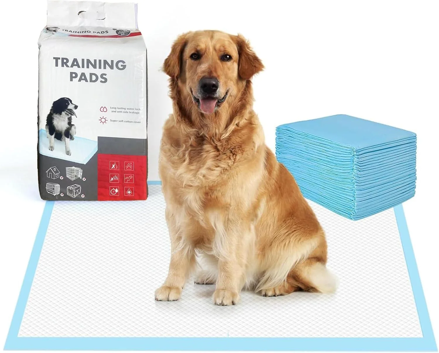 پد ادرار سگ یکبار مصرف، پد آموزش ادرار سگ فوق العاده جاذب و ضد نشت، پد ادرار سگ و توله سگ یکبار مصرف با خشک شدن سریع برای آموزش توالت (100 عدد، S(45X33cm))