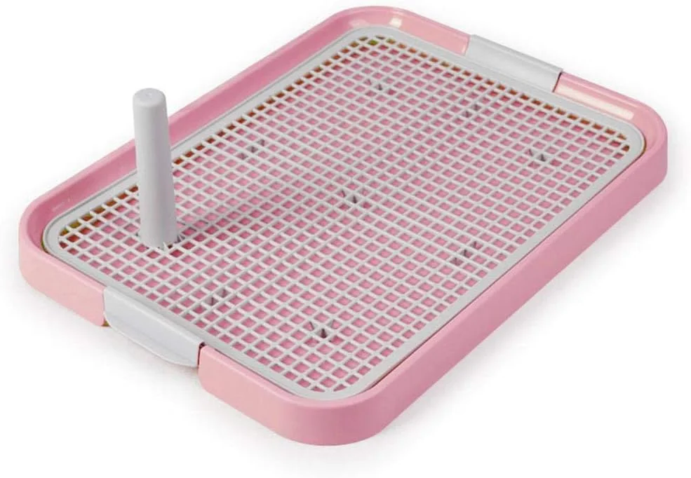 سینی توالت سگ Volwco ابعاد 49x37x3.5 سانتی متر، نگهدارنده پد آموزش ادرار سگ، سینی محافظت از کف برای آموزش سگ با ستون ادرار برای آموزش توالت به توله سگ های کوچک