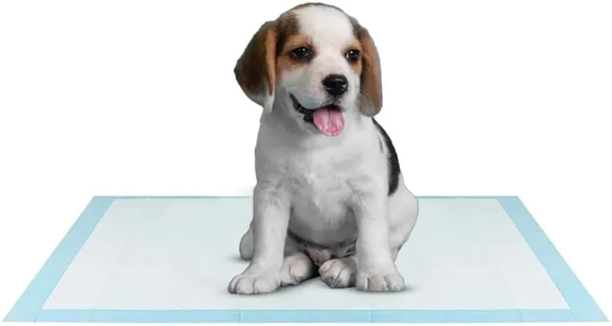 پدهای آموزشی فوق جاذب آبی رنگ Vsell24 برای سگ، پد آموزش ادرار توله سگ، پد توالت سگ و گربه، سایز کوچک بسته 50 عددی