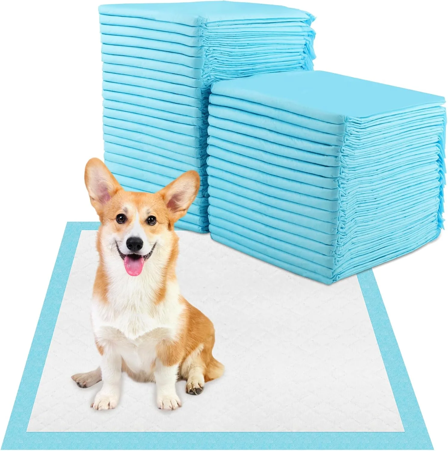 پدهای زیرانداز سگ، 60 x 60 سانتی متر، 40 عدد، پدهای آموزشی تنفسی برای سگ ها و توله سگ ها، ضد نشت