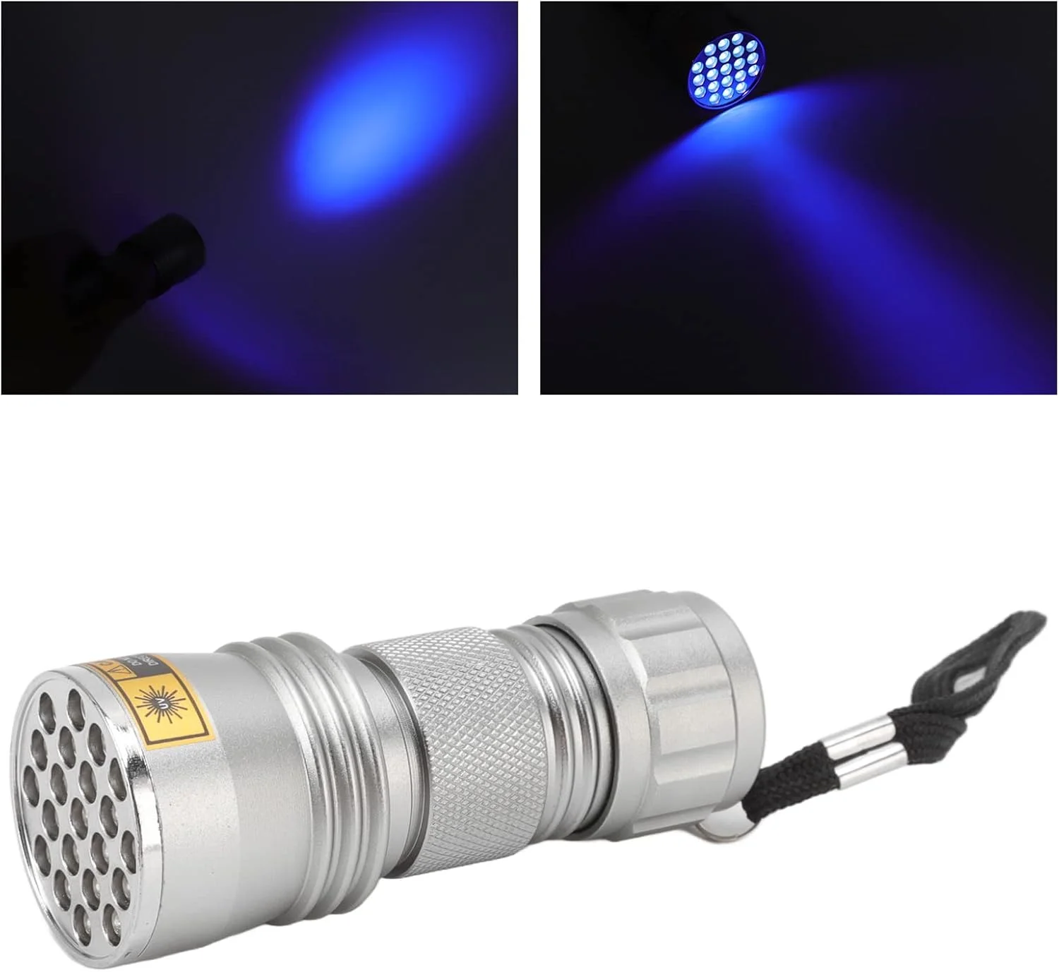 چراغ قوه فرابنفش ViaGasaFamido، چراغ قوه، 21 LED، صرفه جویی در انرژی برای عوامل فلورسنت، ضد جعل، عقرب و گربه