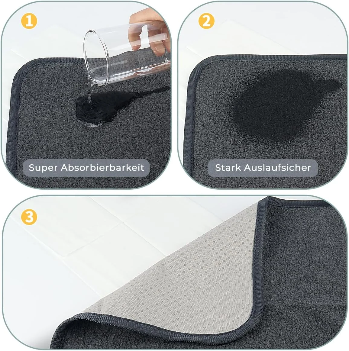 پد سگ وفیبی، بسته 2 عددی، 90x120 سانتی متر، پد بی اختیاری، پد قابل شستشو برای خوکچه هندی، سگ، توالت سگ قابل استفاده مجدد، فرش سگ، جذب سریع، ضد نشت، ضد لغزش