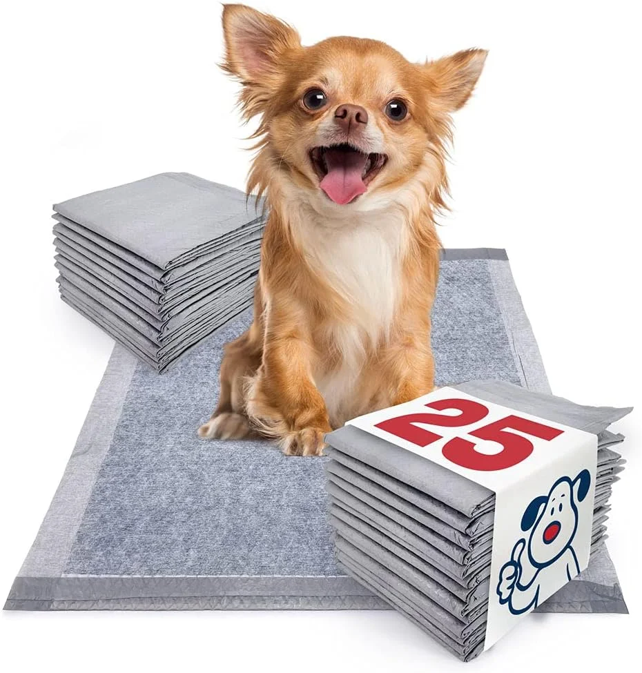 پدهای جاذب کربنی سگ ValuePad Ultra، سایز کوچک 43x61 سانتی متر، 25 عددی - پدهای ادرار فوق العاده با کیفیت برای سگ ها، کربن فعال، لایه رویی با جذب سریع، هسته ژل فوق العاده جاذب، طراحی 5 لایه