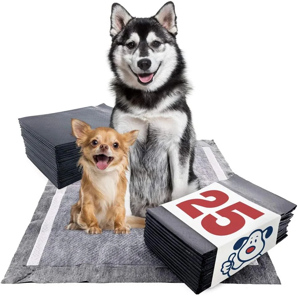 پدهای کربنی سگ ValuePad Plus، سایز خیلی بزرگ XXL، ابعاد 71x112 سانتی متر، بسته 25 عددی - پدهای ادرار ممتاز برای سگ ها، کنترل بوی زغال فعال، هسته ژل پلیمری فوق العاده جاذب، طراحی 5 لایه