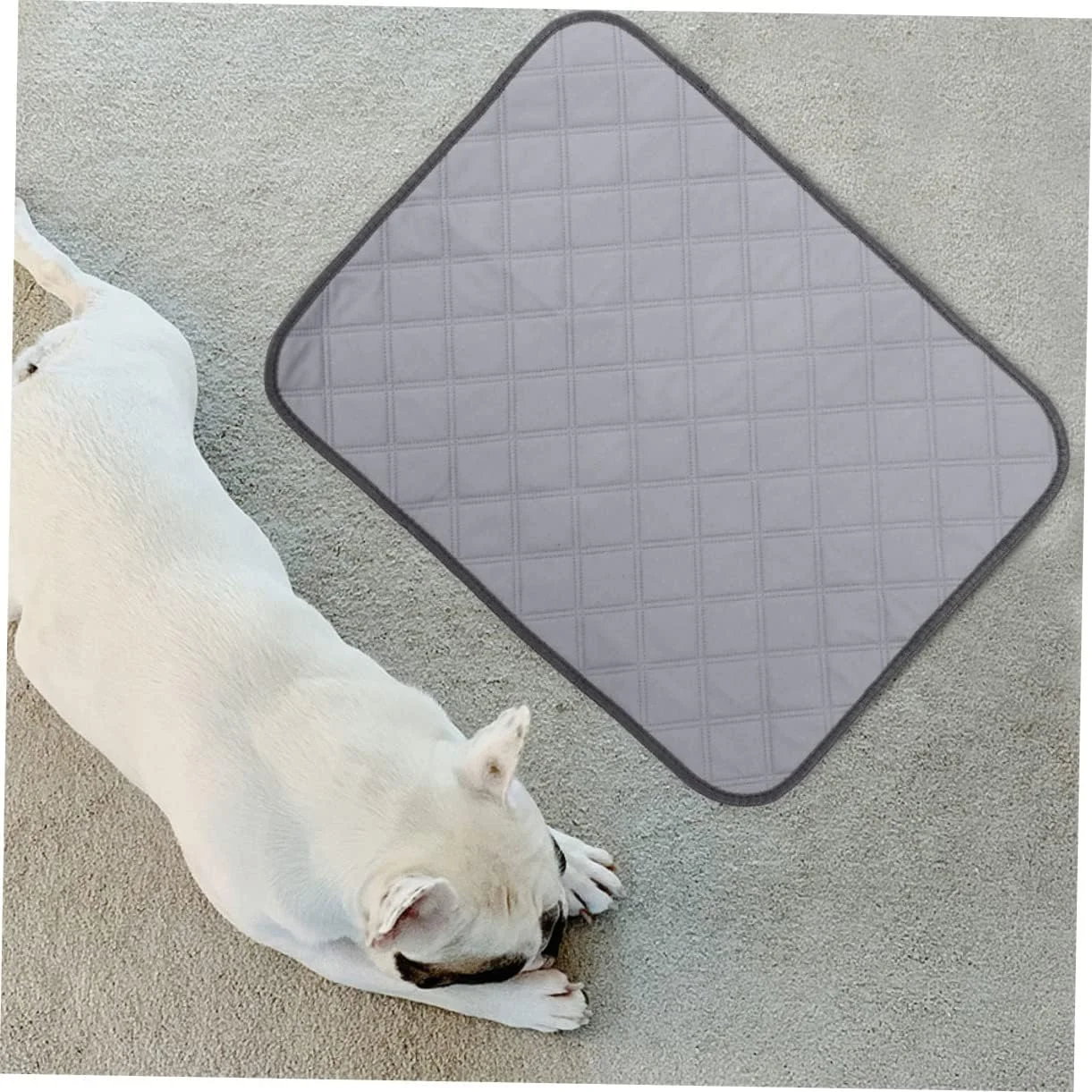 پد ادرار سگ VAKUUM، پدهای ادرار برای سگ، پد ادرار خاکستری تیره ضد آب پلی استر (رنگ: خاکستری تیره، اندازه: 90x75 سانتی متر)