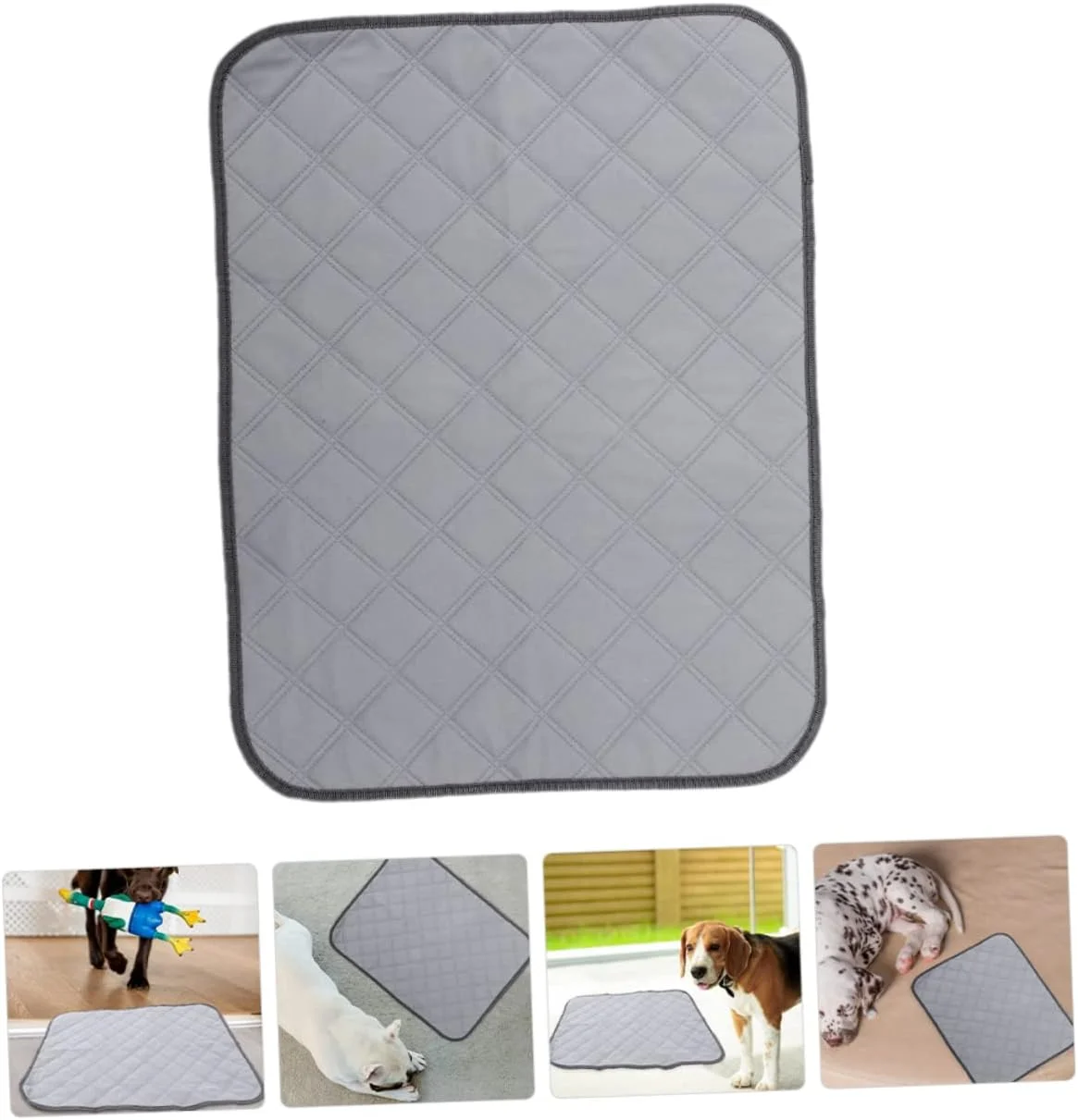 پد ادرار سگ VAKUUM، پدهای ادرار برای سگ، پد ادرار خاکستری تیره ضد آب پلی استر (رنگ: خاکستری تیره، اندازه: 90x75 سانتی متر)