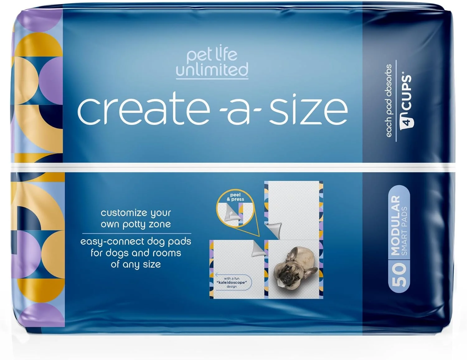 پدهای ادرار سگ Pet Life Unlimited مدل Create-a-Size | پدهای سگ | پدهای آموزشی | کنترل بو بدون عطر | فوق العاده جاذب | ضد نشت | ساخت آمریکا | 50 عدد 55x55 سانتی متر پدهای ادرار سگ Pet Life Unlimited مدل Create-a-Size | پدهای سگ | پدهای آموزشی | کنترل بو بدون عطر | فوق العاده جاذب | ضد نشت | ساخت آمریکا | 50 عدد 55x55 سانتی متر