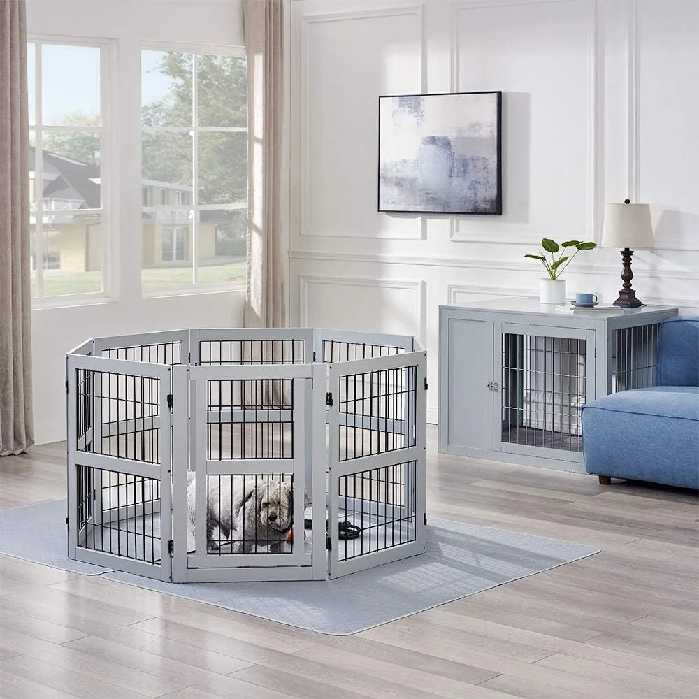 پدهای آموزشی ضد آب سگ یونی پاوز برای قفس سگ، محوطه بازی، پدهای ادرار غیر لغزنده و قابل شستشو برای سگ ها، محافظ کف برای مسافرت، زایمان، آموزش دستشویی و بی اختیاری، خیلی بزرگ 165cm x 122cm