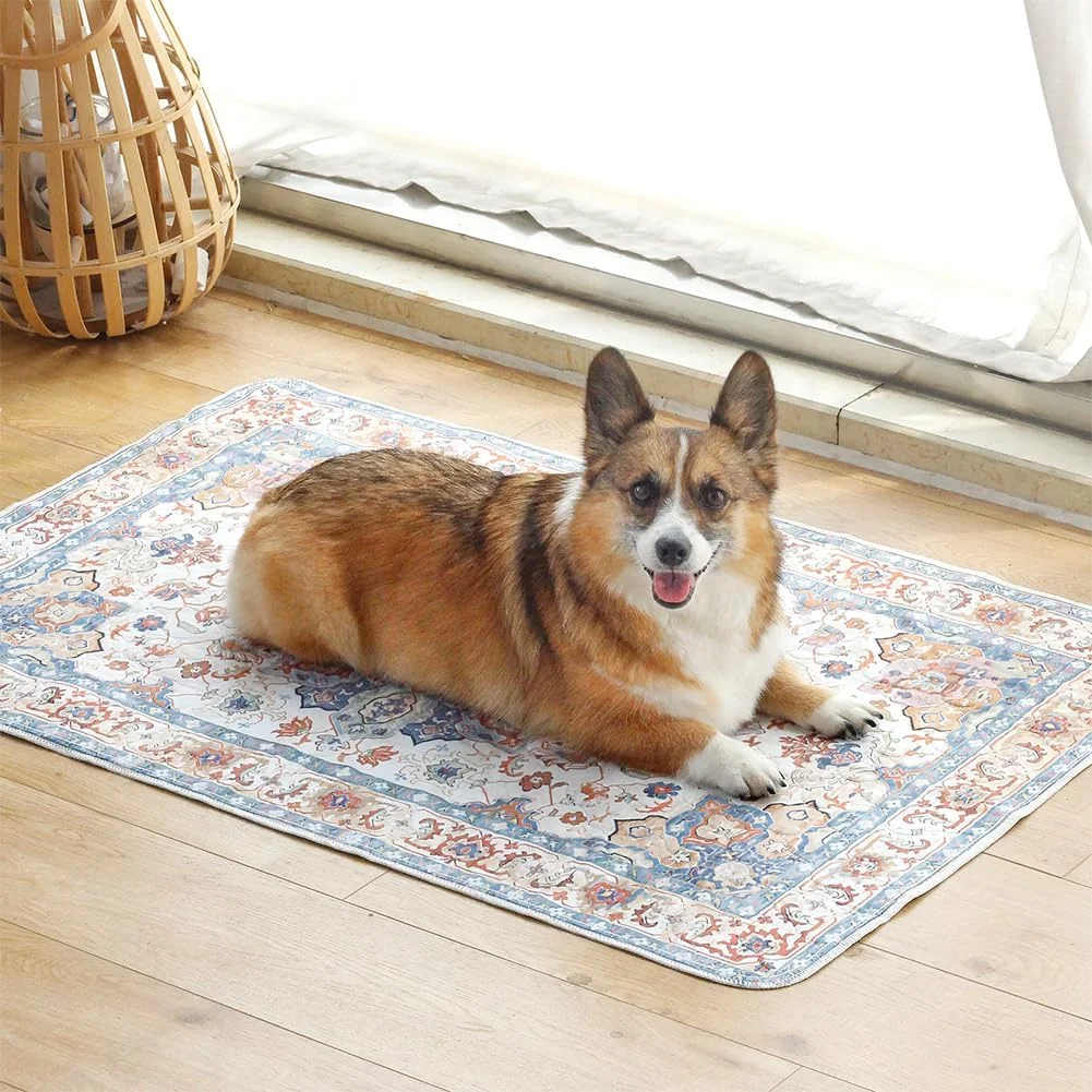 پدهای ادرار شوی سگ Uligota، بسته 2 عددی پدهای آموزشی توله سگ قابل استفاده مجدد 48"x32"، پدهای آموزشی سگ ضد آب فوق العاده جاذب، پدهای دستشویی غیر لغزنده برای کف، قفس، مبل، لوازم حیوانات خانگی