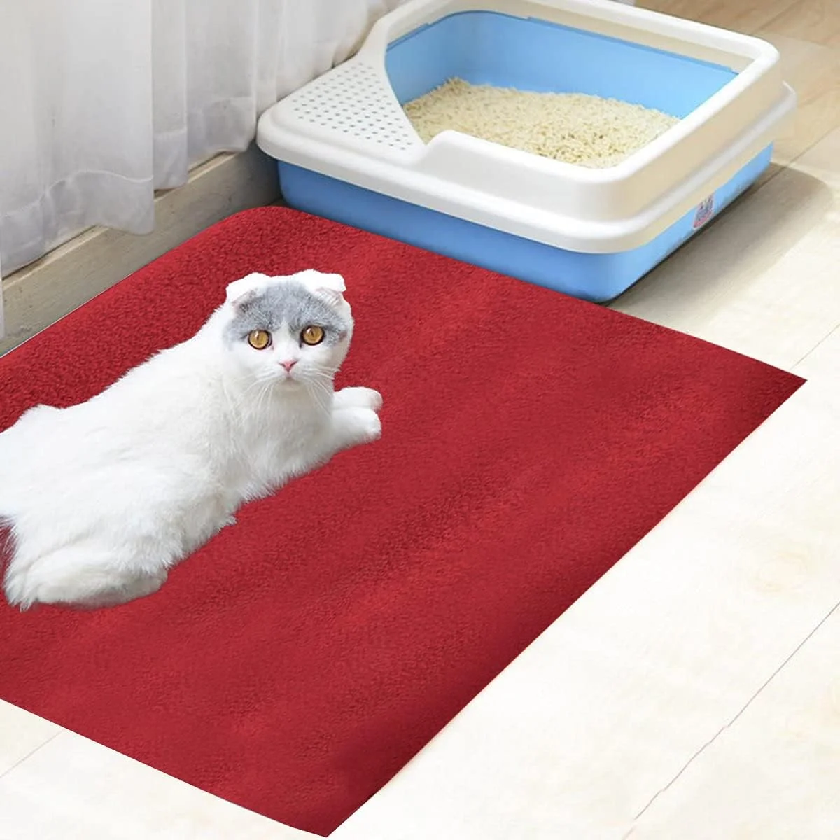 پدهای آموزشی ضد آب سگ و توله سگ Trance | قابل استفاده مجدد | زیرانداز خشک شونده قابل شستشو - سایز متوسط (1 x 0.7 متر | 100 x 70 سانتی متر - زرشکی)