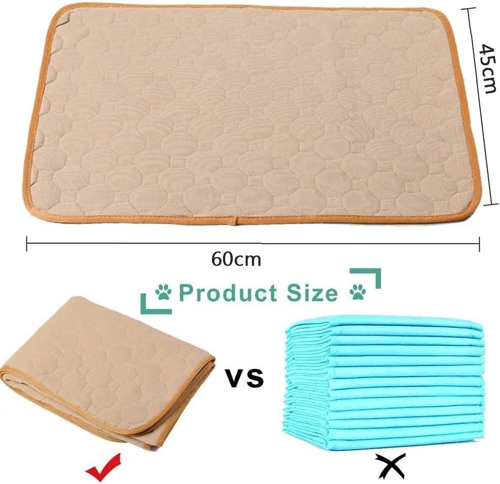 پد آموزش ادرار سگ، پد ادرار سگ قابل شستشو و استفاده مجدد با جذب فوق العاده، 3 لایه ضد لغزش و ضد نشت برای سگ، گربه، خرگوش، مناسب برای خانه، آپارتمان، باکس و مسافرت