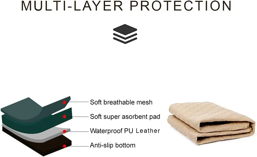 پد ادرار سگ، زیرانداز آموزش دستشویی حیوانات خانگی، قابل شستشو، ضد آب، جاذب برای سگ، گربه، خرگوش، کنترل بو، چند منظوره