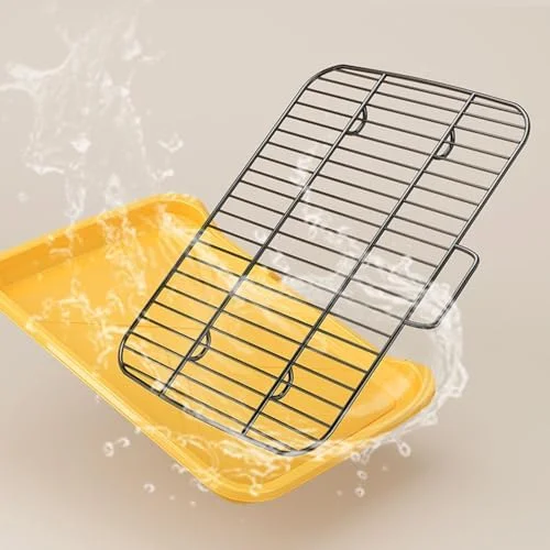 سینی دستشویی سگ، سینی توالت توری آموزش ادرار، سینی آموزش توالت حیوانات خانگی با بیلچه، توالت آموزش سگ قابل شستشو و جداشدنی، سینی پد توری سگ برای سگ های کوچک، متوسط و بزرگ