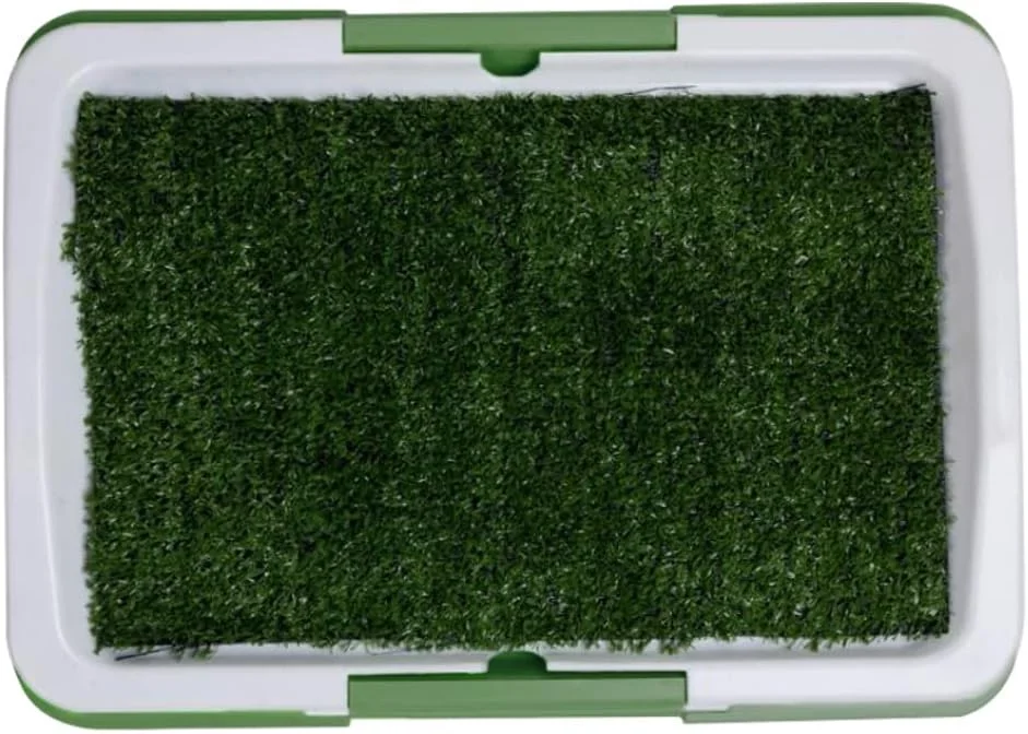 توالت آموزش سگ پد ادرار توله سگ ضد پاشش پد چمن مصنوعی با سینی، توالت حیوانات خانگی