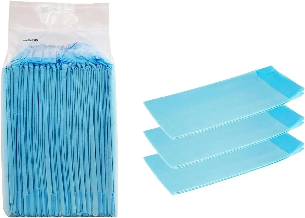 پدهای آموزشی سگ و گربه، پدهای ادرار قابل حمل با ضخامت 5 لایه و 20 عدد در 1 بسته، پدهای آموزشی جاذب، 60x90 سانتی متر (XL)، ضد نشت، پدهای آموزشی یکبار مصرف با خشک شدن سریع، (آبی)