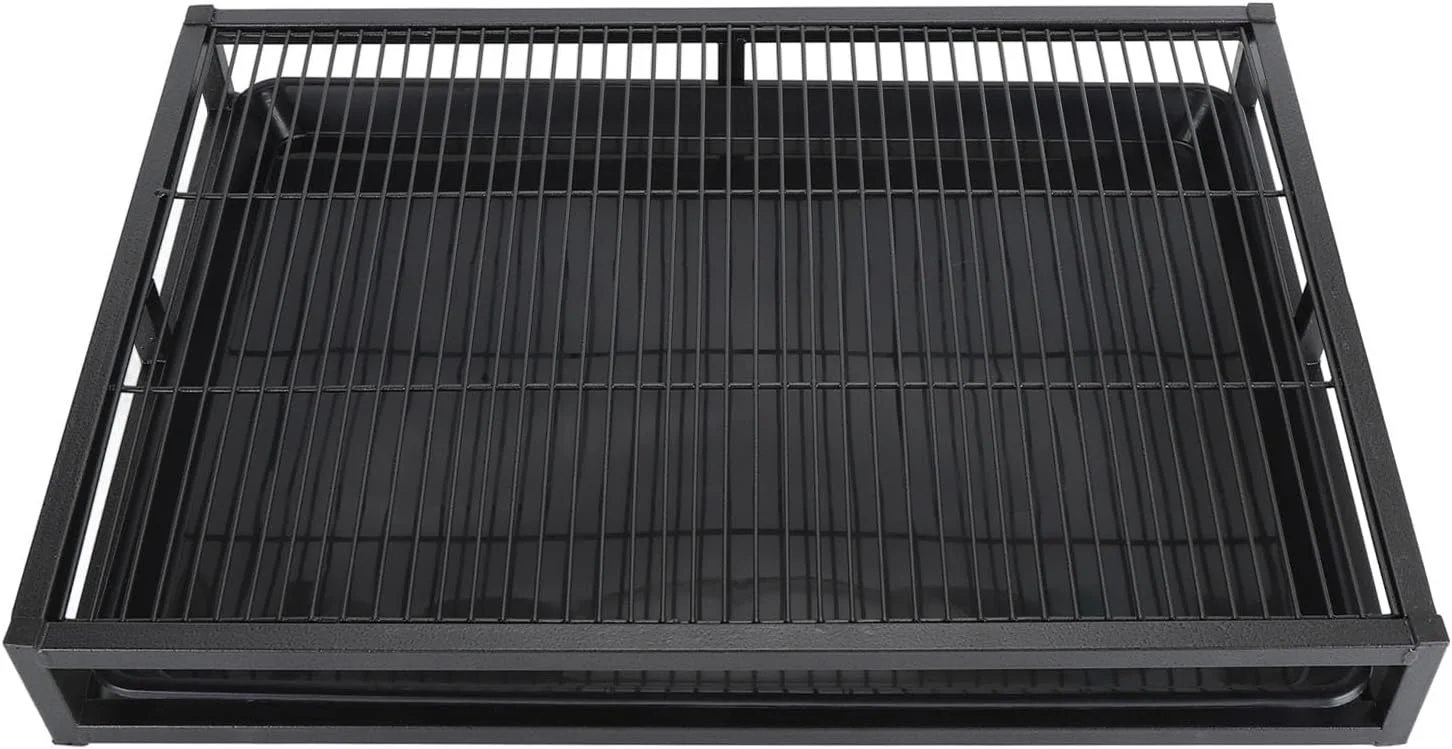 سینی فلزی آموزش توالت سگ، نگهدارنده پد توله سگ قابل استفاده مجدد در داخل و خارج از منزل، طول عمر طولانی و تمیز کردن آسان، ضروری برای توله سگ ها، راه حل آموزش در خانه، لوازم حیوانات خانگی برای سایز کوچک (M)