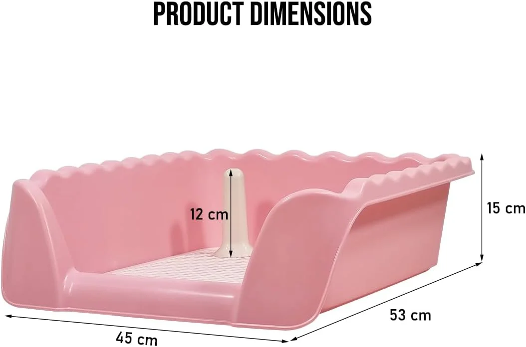 سینی آموزش ادرار سگ با نرده بلند، طراحی ستونی و توری جداشدنی، توالت ضد پاشش برای سگ های متوسط تا بزرگ، ایده آل برای آموزش و استفاده روزانه، تمیز کردن آسان 53 سانتی متر (صورتی) سینی آموزش ادرار سگ با نرده بلند، طراحی ستونی و توری جداشدنی، توالت ضد پاشش برای سگ های متوسط تا بزرگ، ایده آل برای آموزش و استفاده روزانه، تمیز کردن آسان 53 سانتی متر (صورتی)