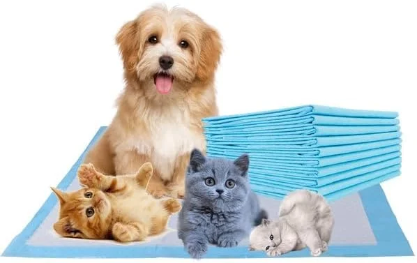 پدهای آموزشی سگ توله، "60cm x 40cm" 100 عدد در 4 بسته پدهای فوق العاده جاذب ادرار برای سگ ها، پدهای یکبار مصرف ادرار/توالت برای سگ ها، گربه ها، خرگوش ها، پدهای ضد نشت توالت/پد