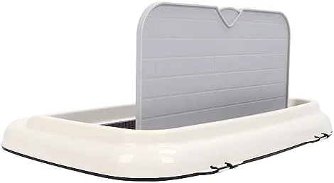 توالت سگ، جای پد آموزشی ادرار برای سگ های کوچک، قابل حمل و جداشدن، سینی آموزش ادرار سگ، سینی زباله حیوانات خانگی با دیوار، محافظ کف عالی برای ادرار توله سگ شما (آبی)(مشکی)