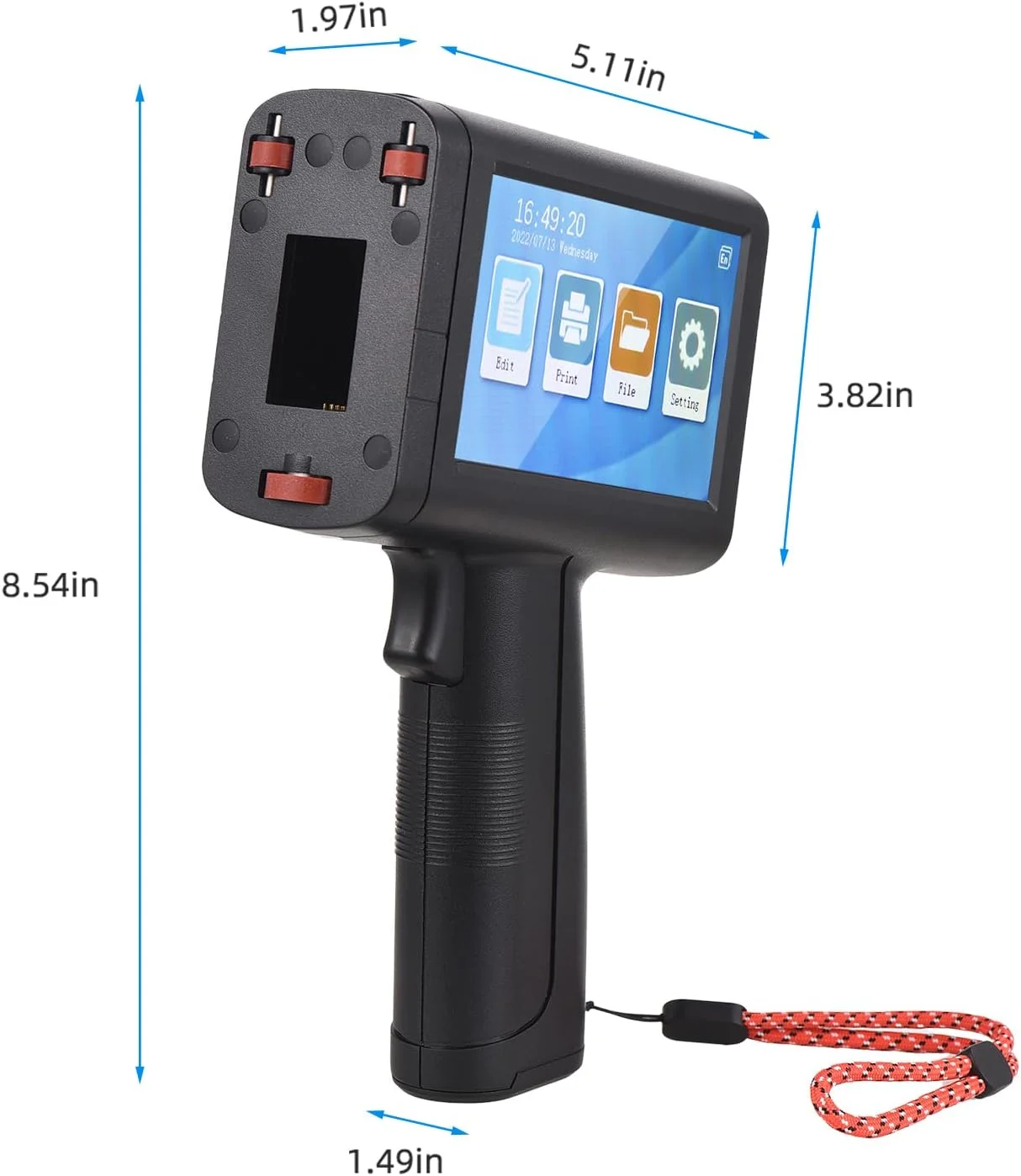 پرینتر جوهرافشان Eacam با وضوح بالا 600dpi - پرینتر جوهرافشان دستی قابل حمل با صفحه لمسی LED 4.3 اینچی و کارتریج جوهر خشک شونده سریع برای چاپ برچسب/تاریخ تولید/بارکد/لوگو پرینتر جوهرافشان Eacam با وضوح بالا 600dpi - پرینتر جوهرافشان دستی قابل حمل با صفحه لمسی LED 4.3 اینچی و کارتریج جوهر خشک شونده سریع برای چاپ برچسب/تاریخ تولید/بارکد/لوگو